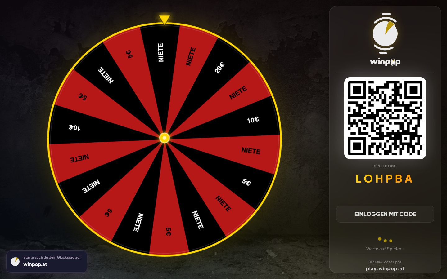 Spieler-Ansicht Desktop